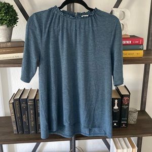 LOFT navy blouse